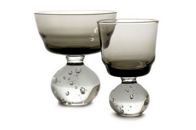 Trinkglas Eternal Snow grau H 9,5 cm