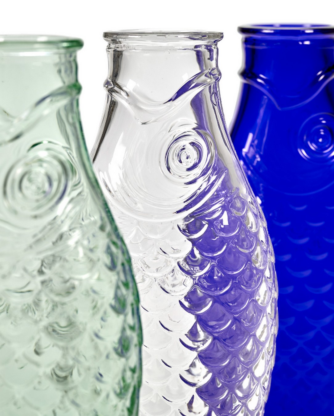 Designer Karaffe Fish & Fish Glas transparent