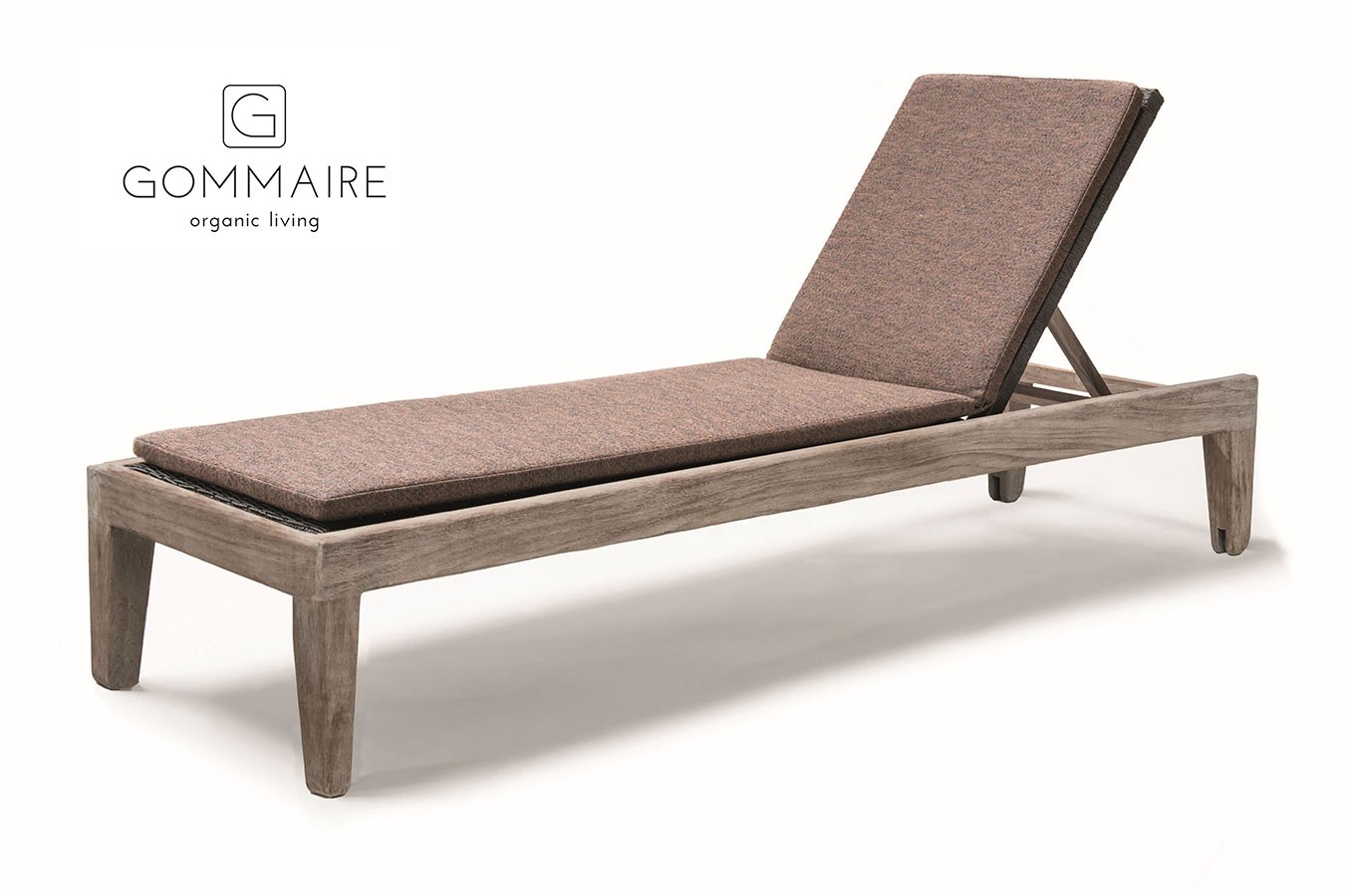 Sonnenliege Lisa rollbar Teak grau