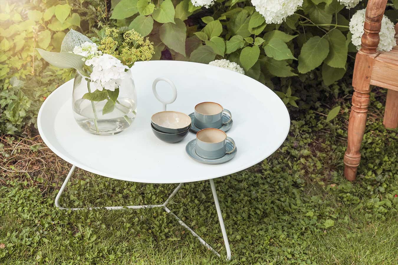 Kaffeetasse Terres de Reves beige hellblau