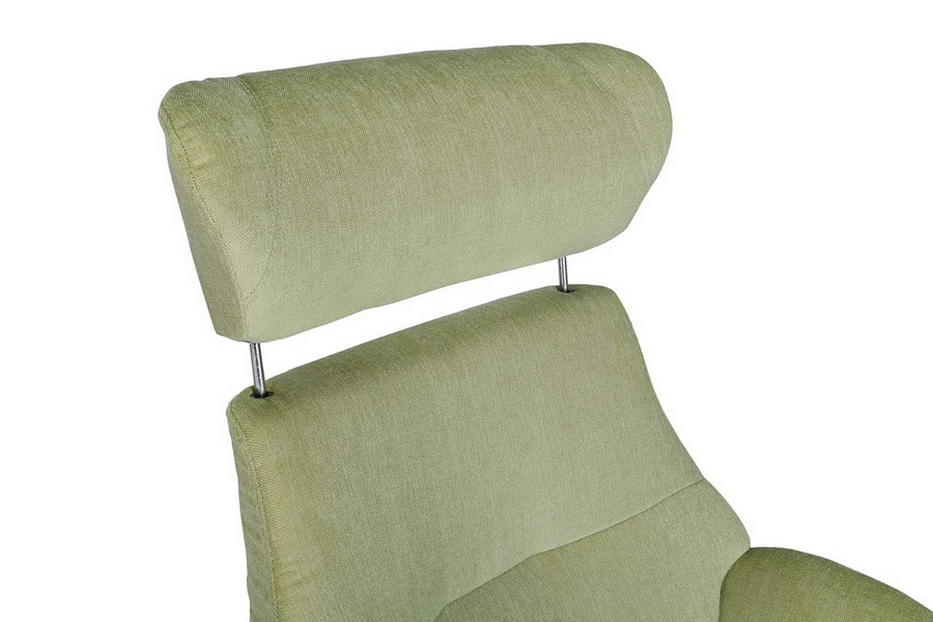 Designer Drehsessel mit Kopfstütze Stoff limette 360 ° drehbar B 79 T84 H 111 cm
