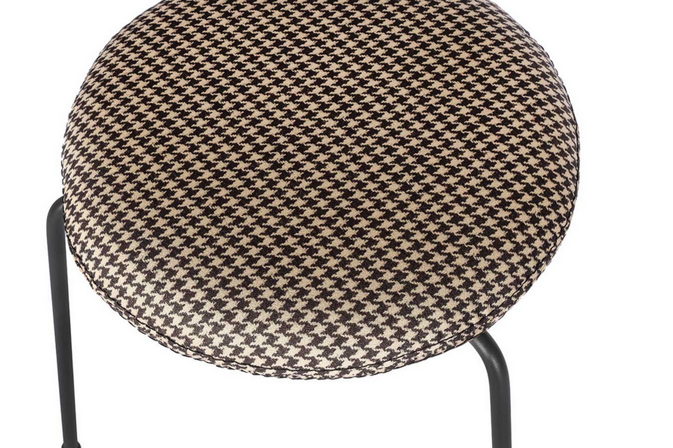 Hocker Stoff schwarz weiss