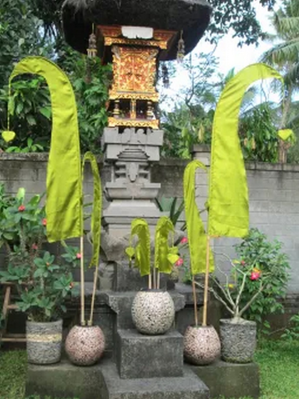 Bali Fahne inkl Stock jadegrün H 120 cm