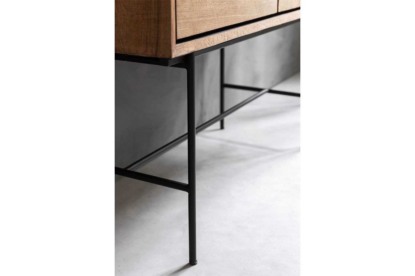 Schrank Metropole Teak Metall 210x100 cm