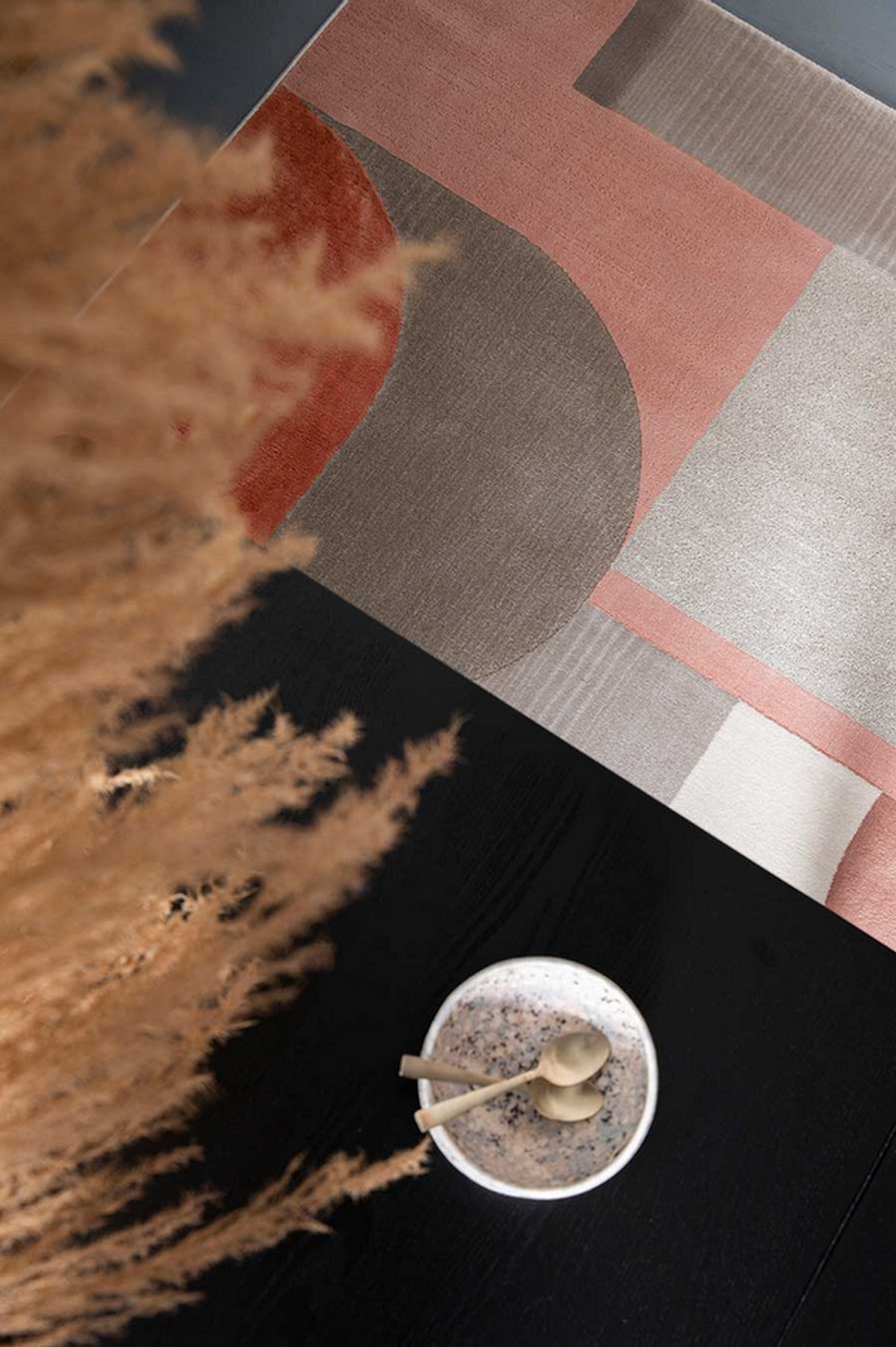 Teppich grau rosa 230 x 160cm