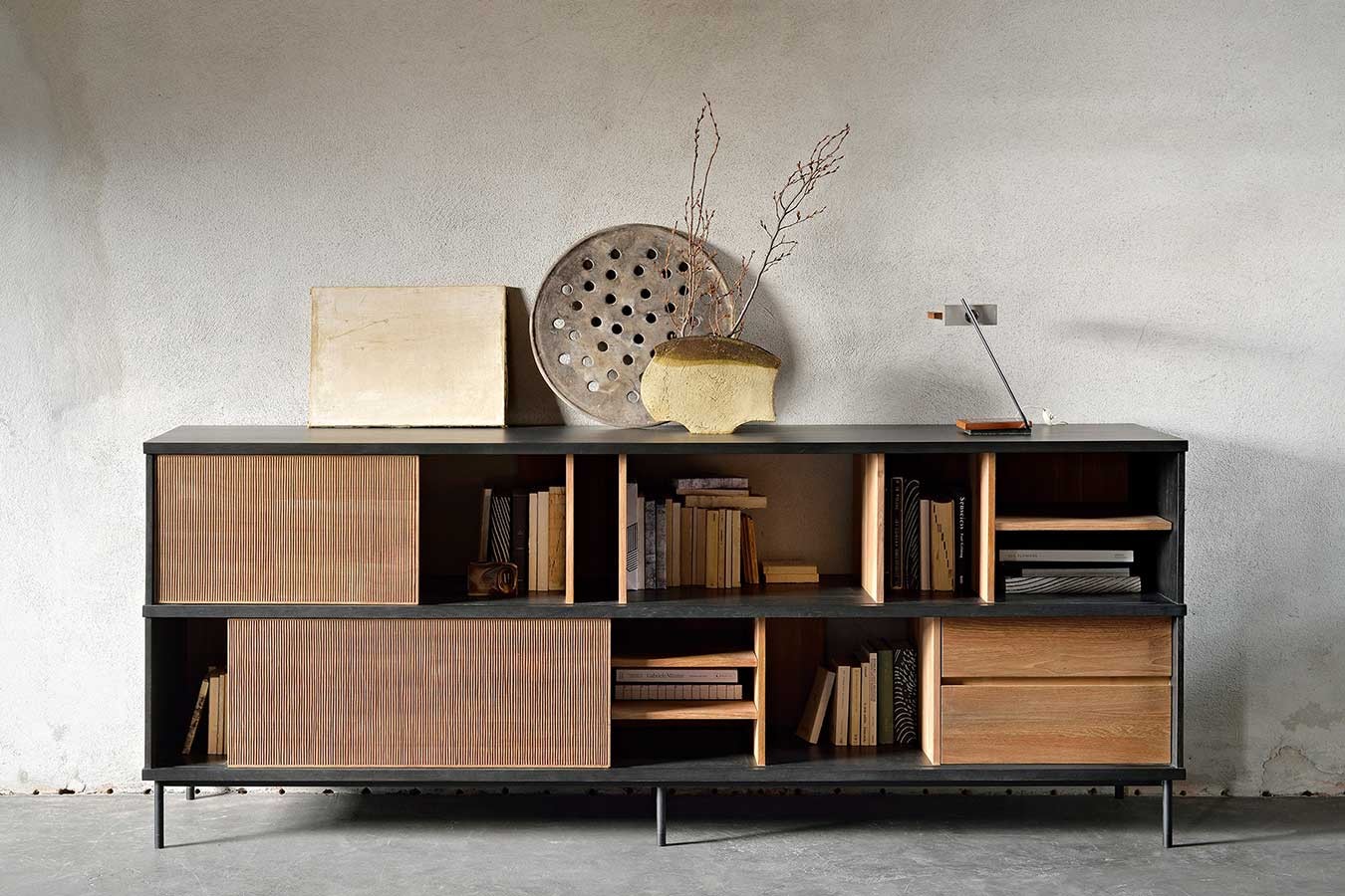 Sideboard Oscar Teak massiv B 224 cm