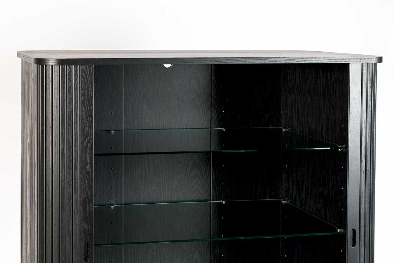 Buffetschrank Barbara Massivholz schwarz