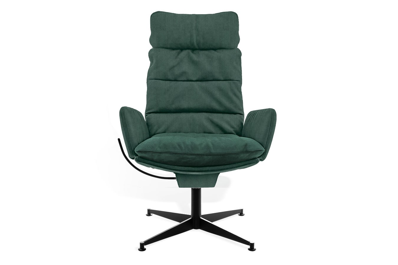 Sessel Arva Lounge Cord grün drehbar