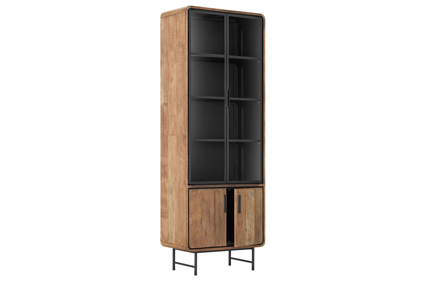 Vitrinenschrank Evo Teak H 220 cm