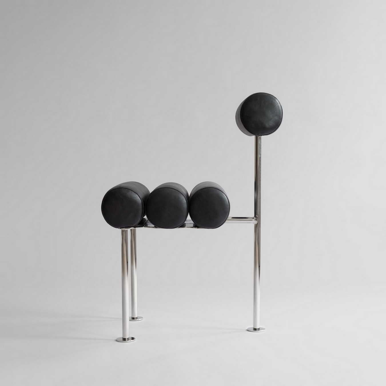 Designerstuhl Hiro Leder schwarz