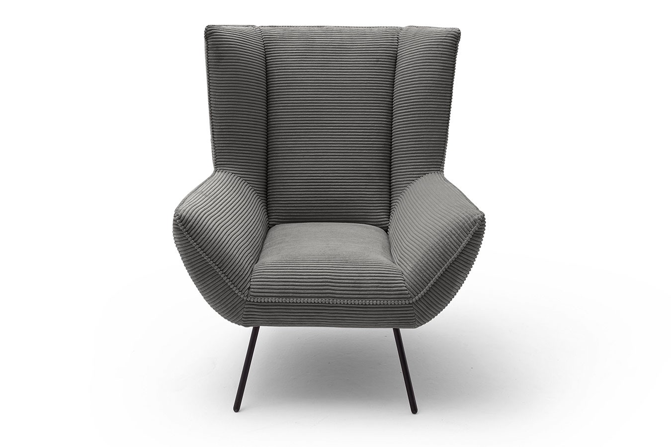 Sessel Evelin Cord dunkelgrau
