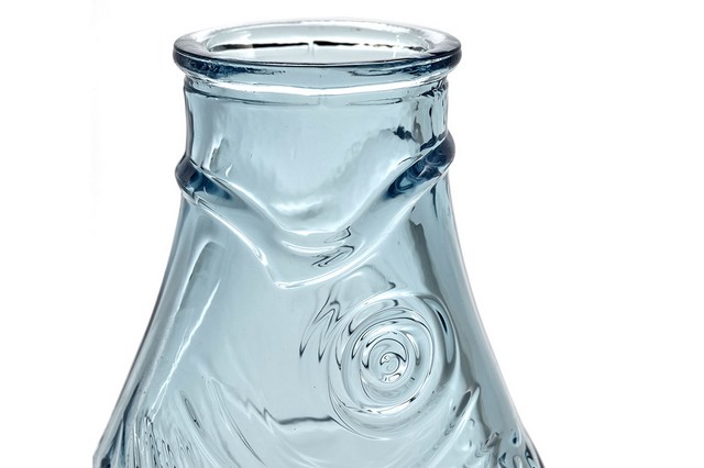 Designer Karaffe Fish & Fish Glas hellblau