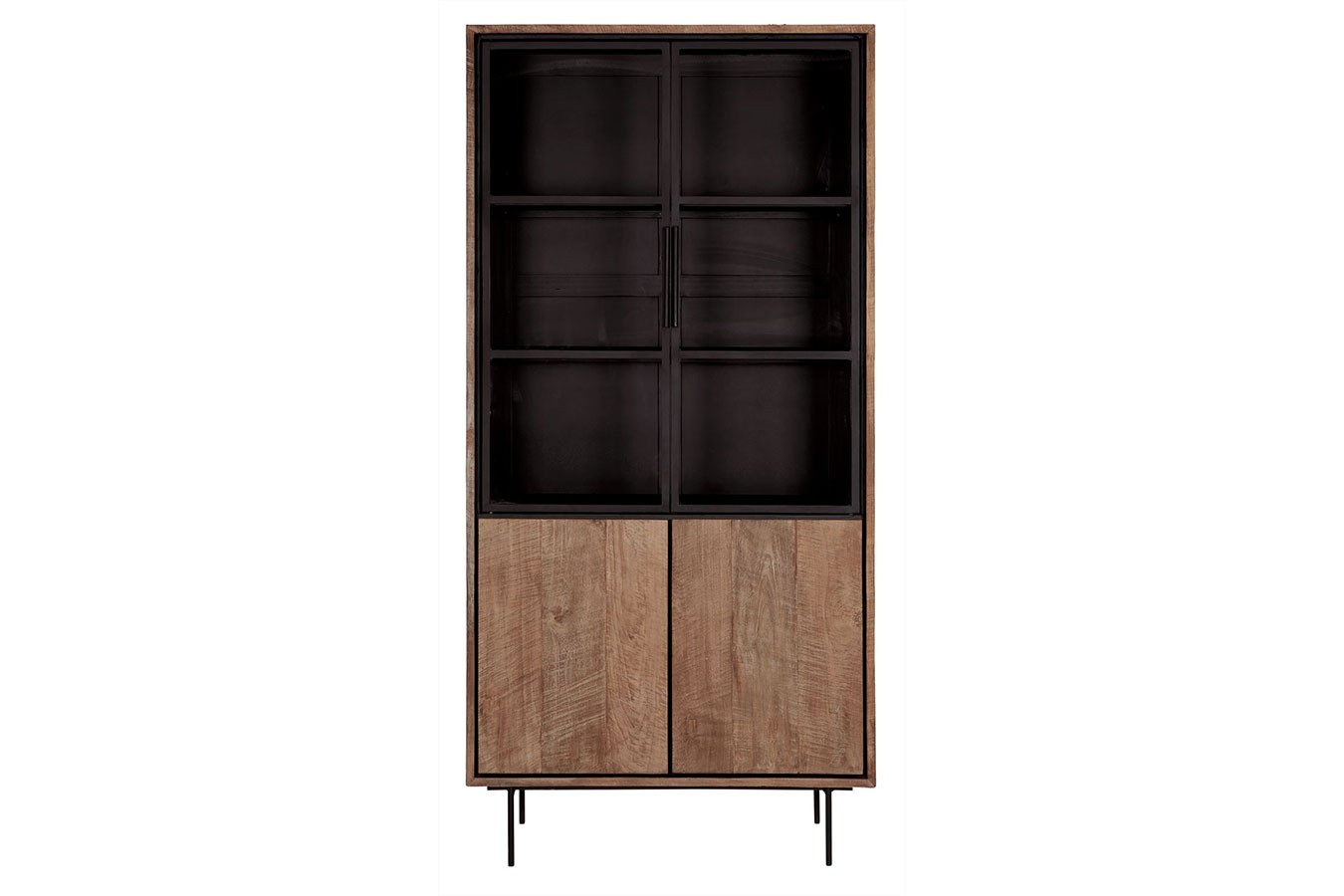 Vitrinenschrank Metropole Teak H 210 cm