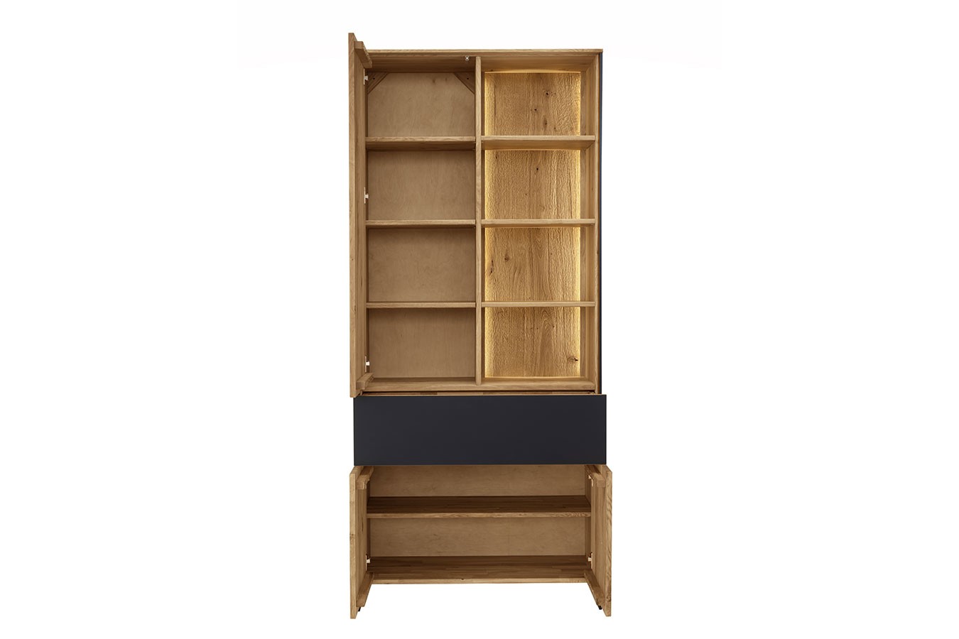 Vitrinenschrank Benni Wildeiche H 200 cm
