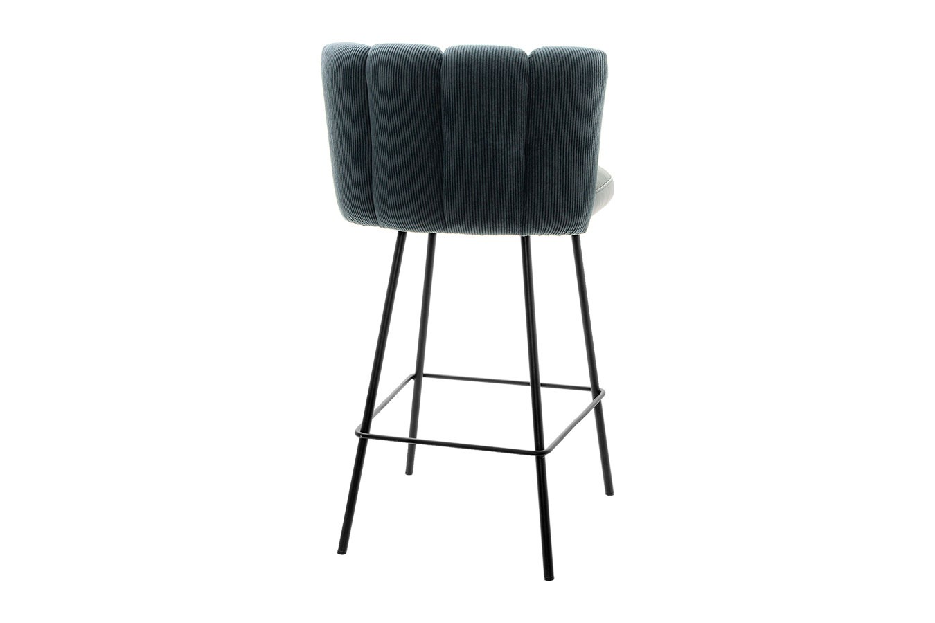 Thekenhocker Gaia Leder blau schmal
