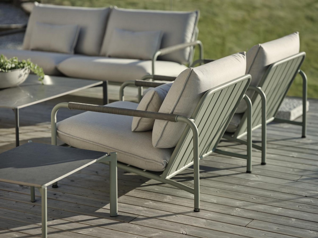 Gartensofa Lerberget 2,5-Sitzer grün