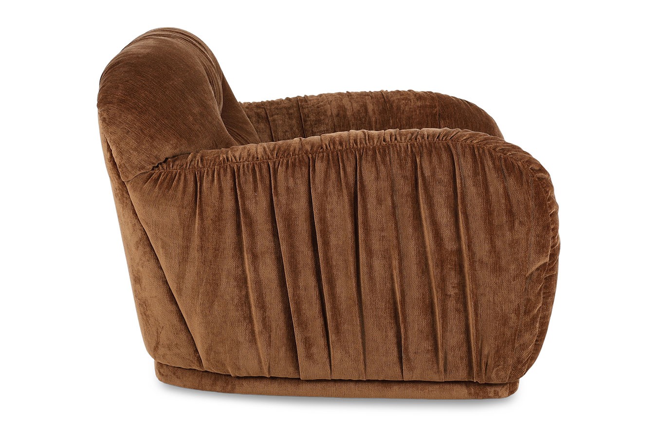 Loungesessel Savigny Chenille Velours braun