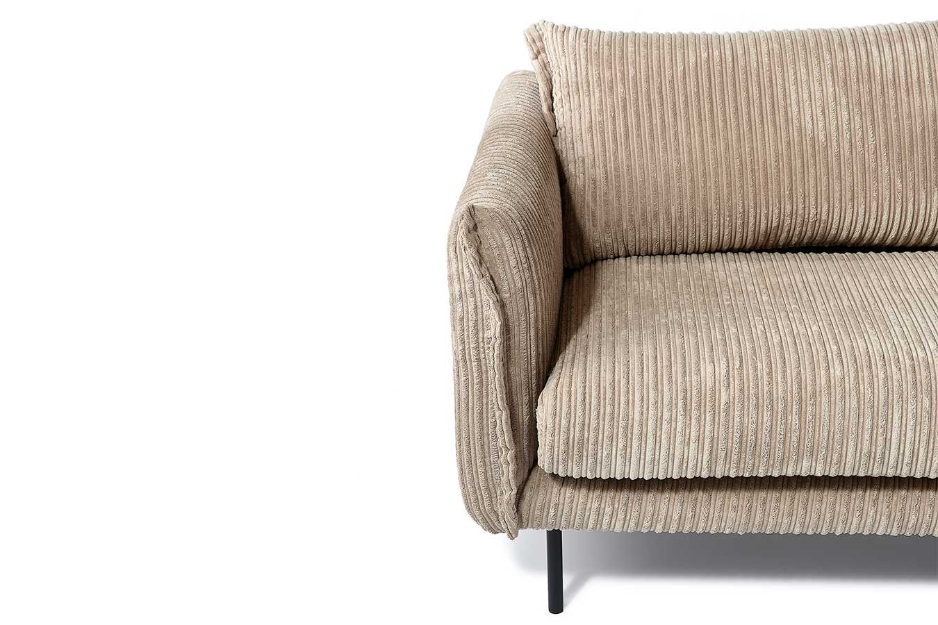 2-Sitzer mit Recamiere BOO Cord beige