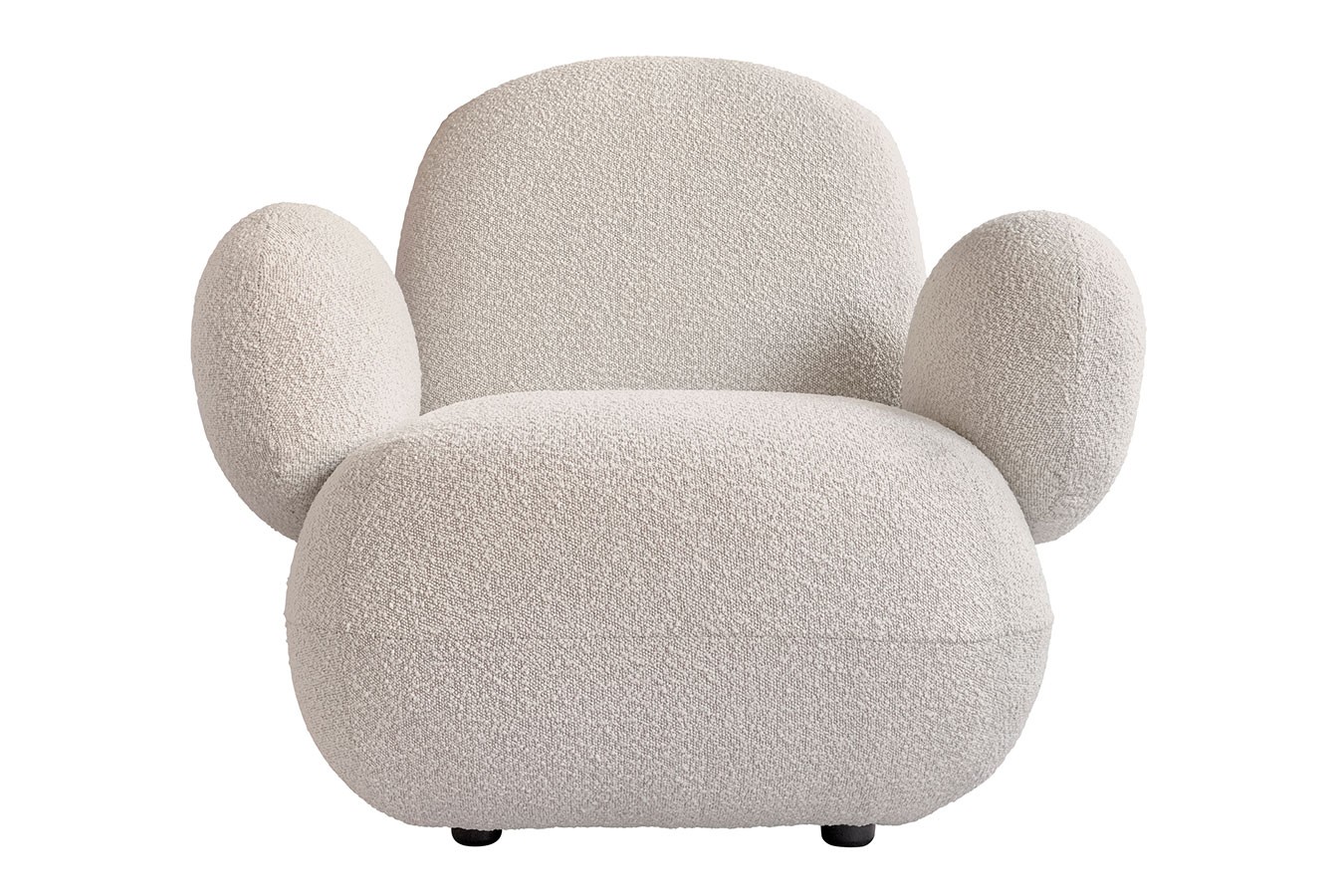 Sessel mit Armlehnen Toe Bouclé weiss