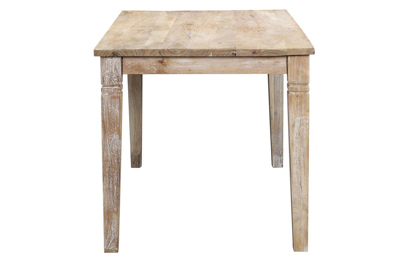 Tisch Landhaus Akazie massiv white washed B 140 cm