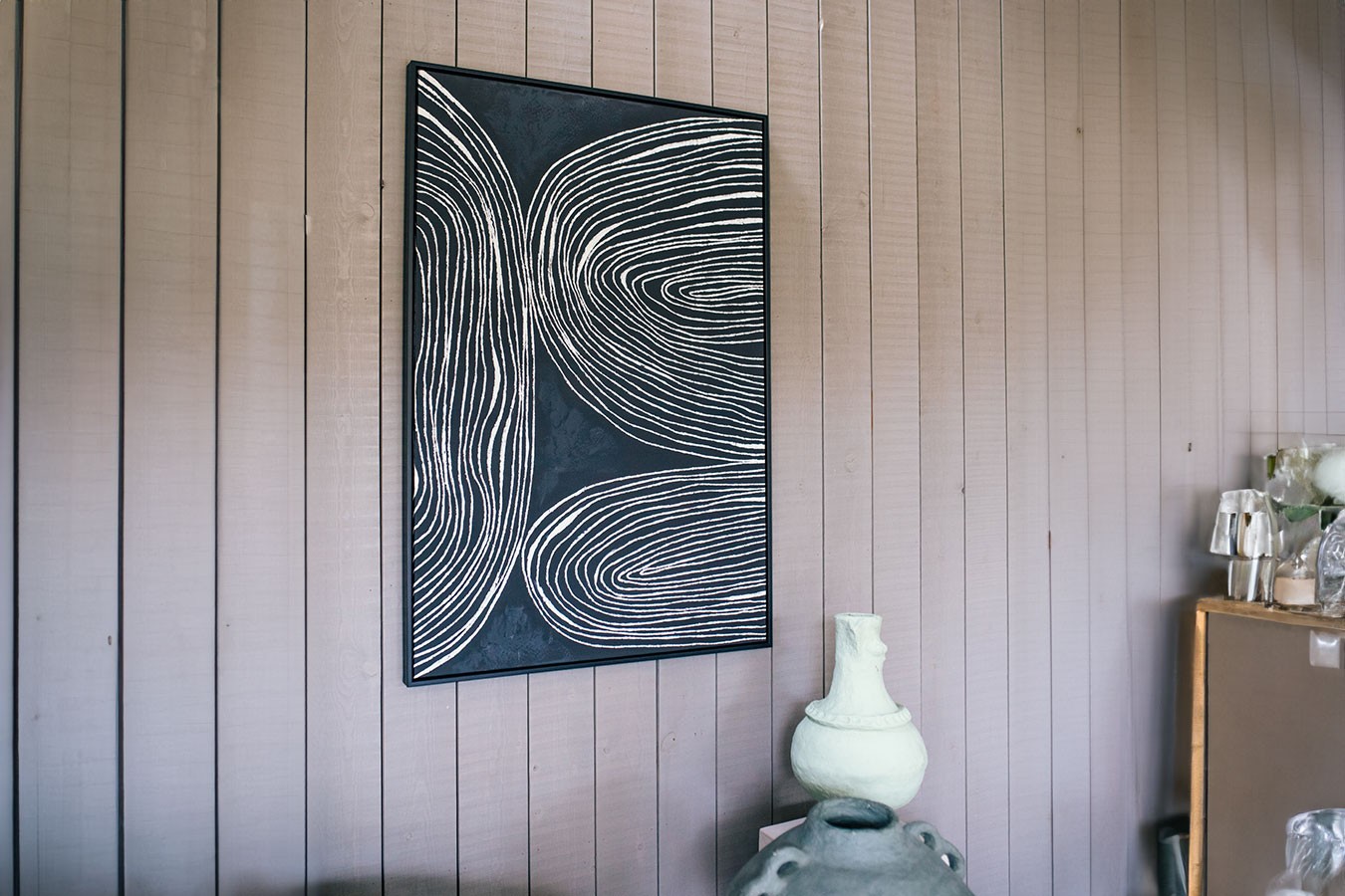 Wandbild Sestri schwarz weiss 83x123 cm