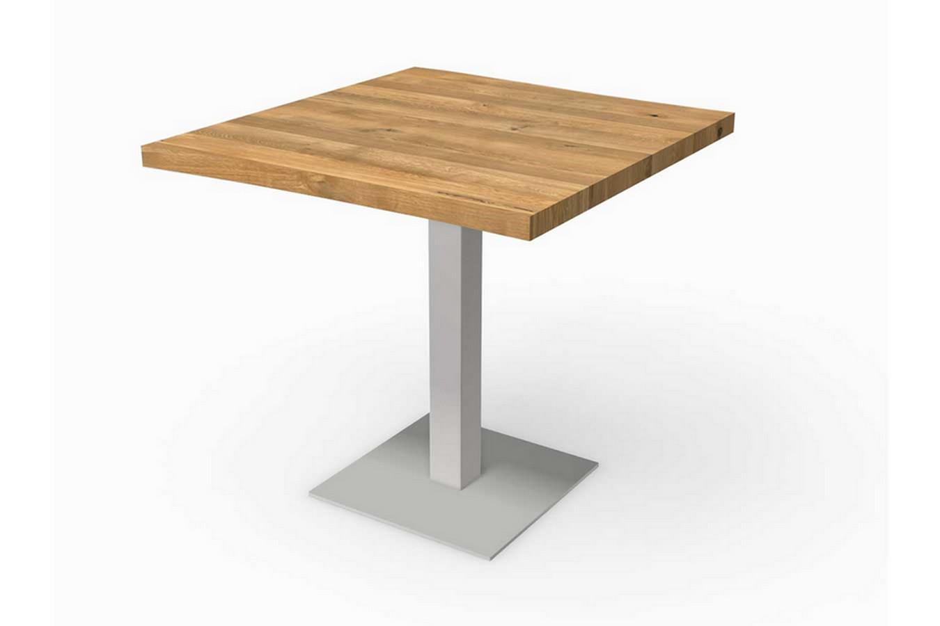 Bistrotisch Eiche Edelstahl 50 cm
