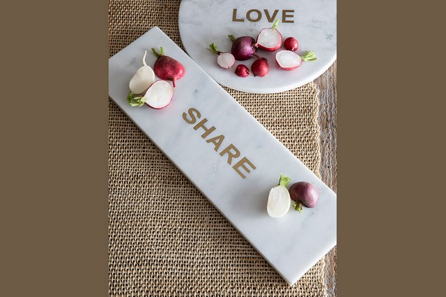 Servierplatte Share Marmor weiss