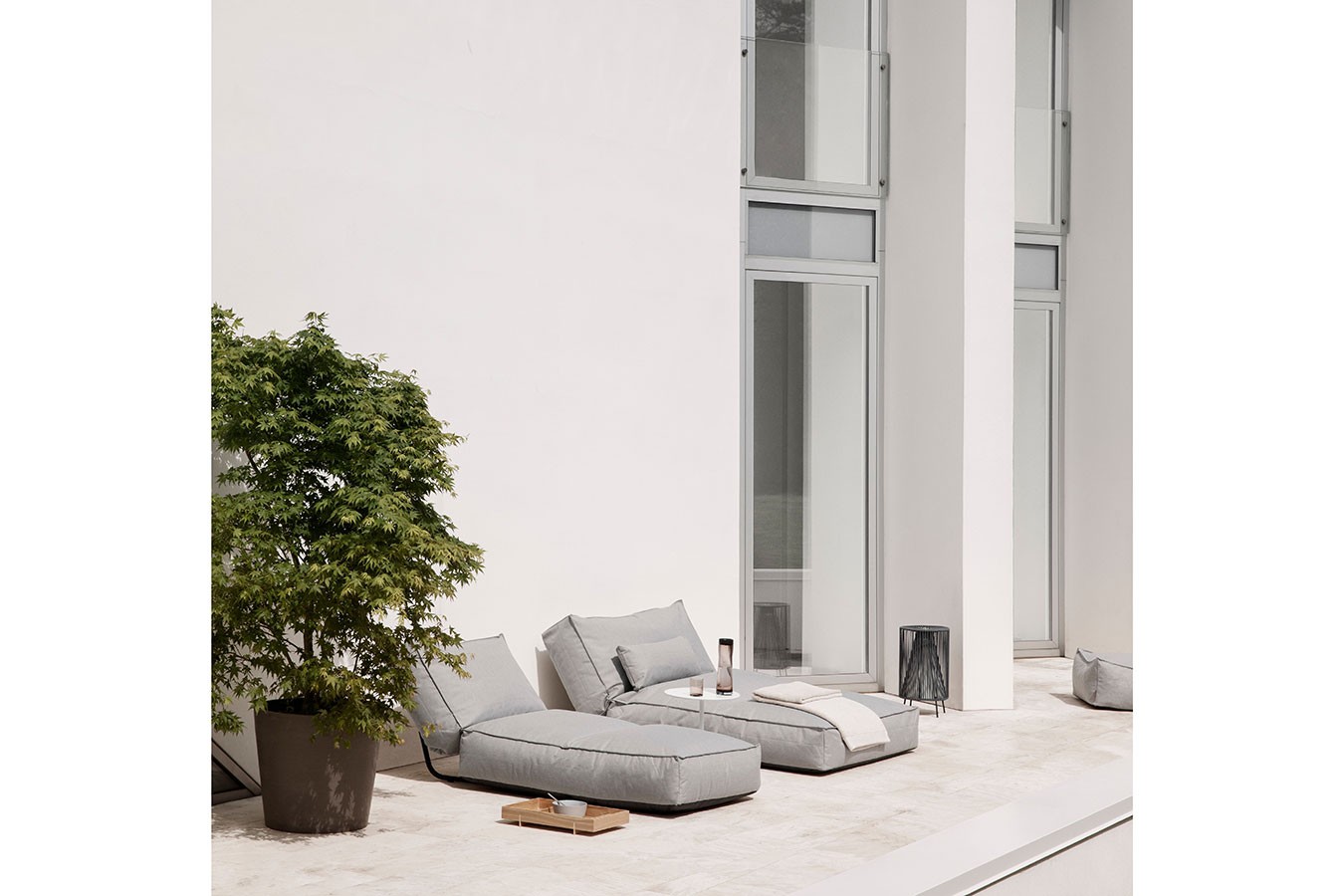 Outdoor Bett Stay stone B 120 cm