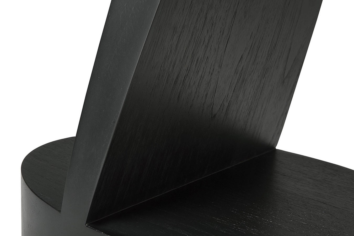 Beistelltisch Oblic Teak schwarz