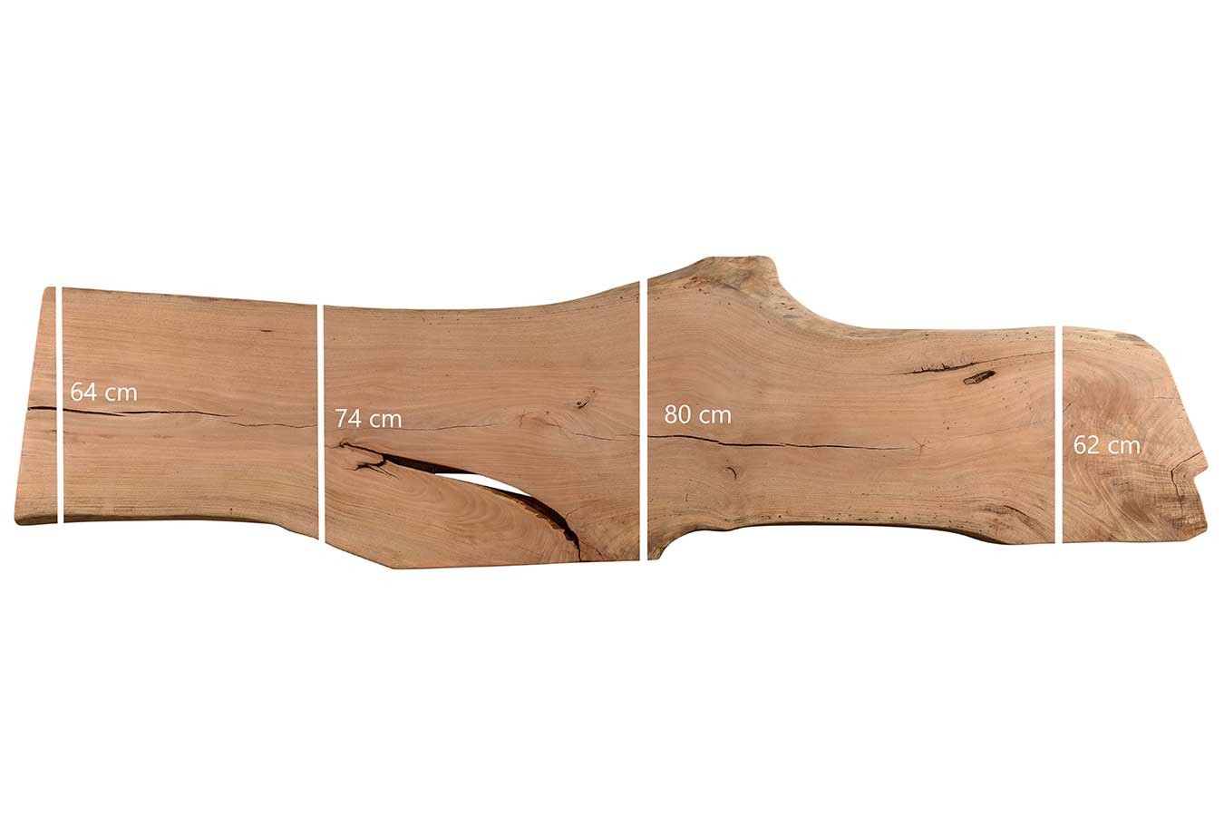 Tischplatte Mango Massivholz Monolith 325 cm