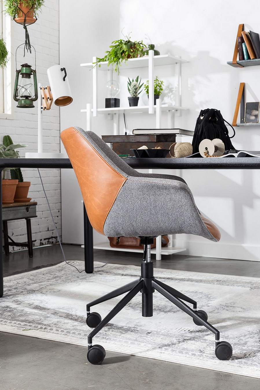 Bürostuhl Doulton Stoff grau