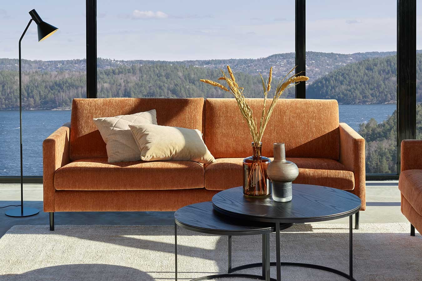Sofa 4 Sitzer Impala Stoff Moss rost