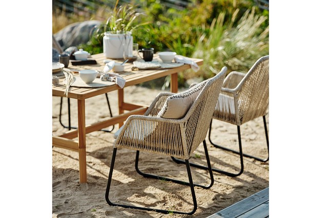 Gartenstuhl mit Auflage Midway beige
