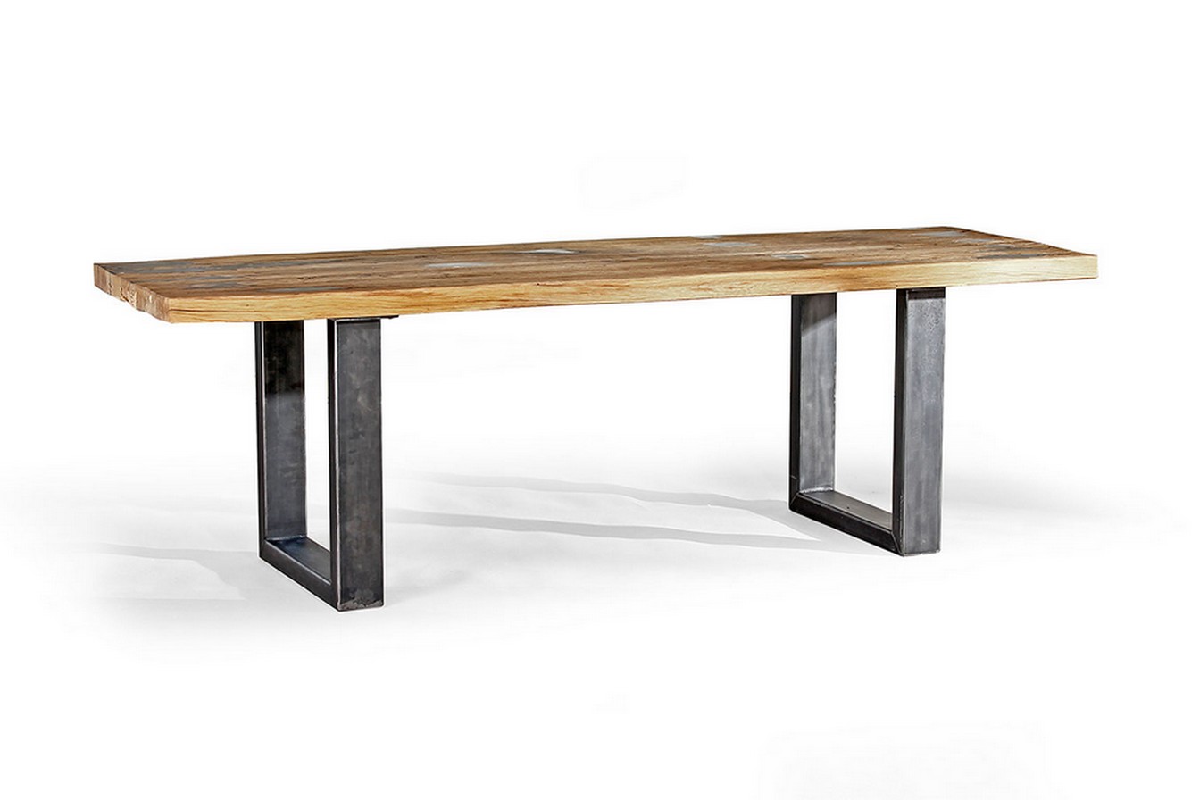 Tisch Wagoon Alteiche massiv Metallgestell
