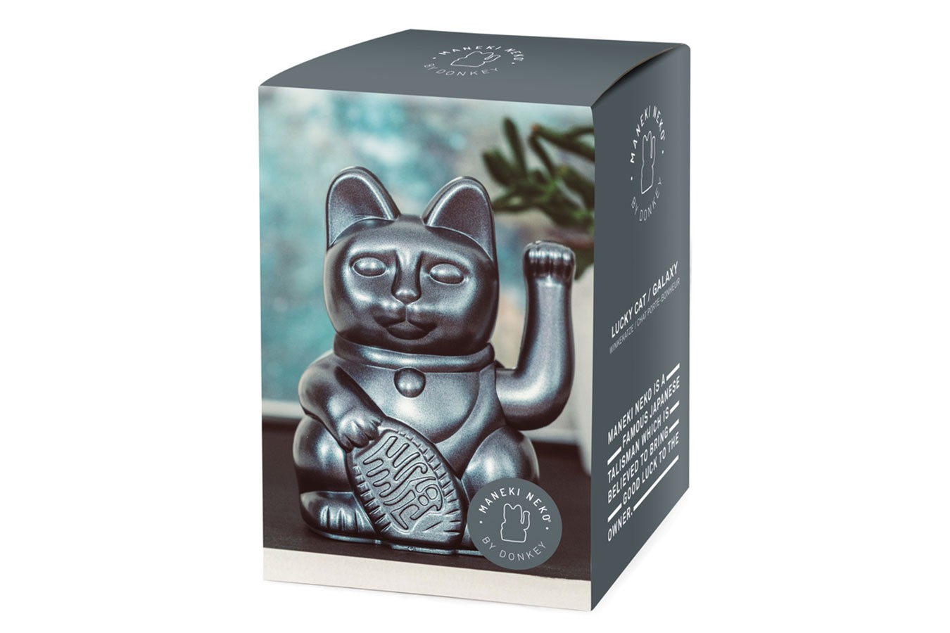 Winkekatze Lucky Cat matt galaxy
