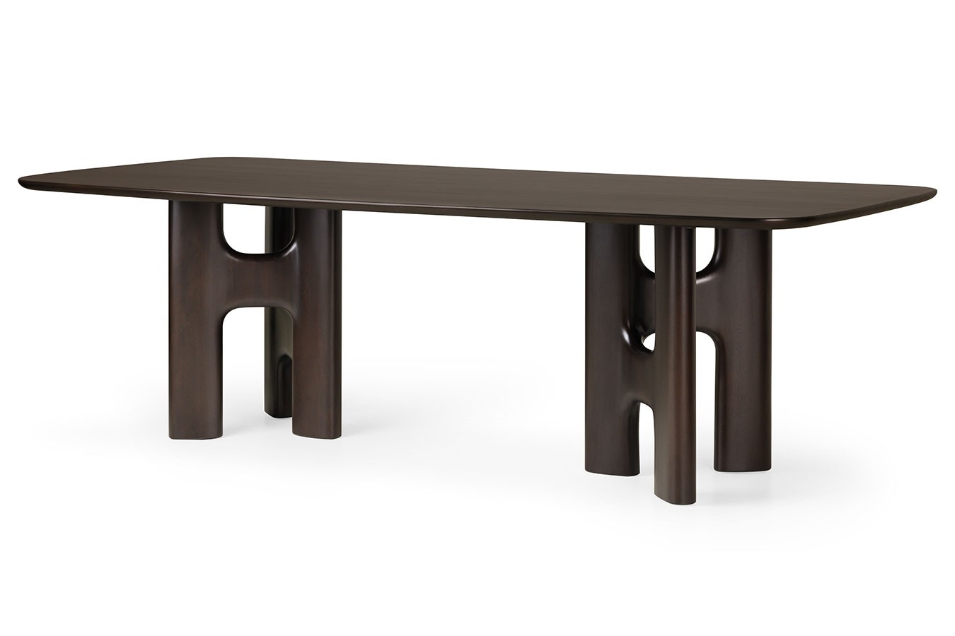 Esstisch Flow Mahagoni dunkelbraun 250*113 cm