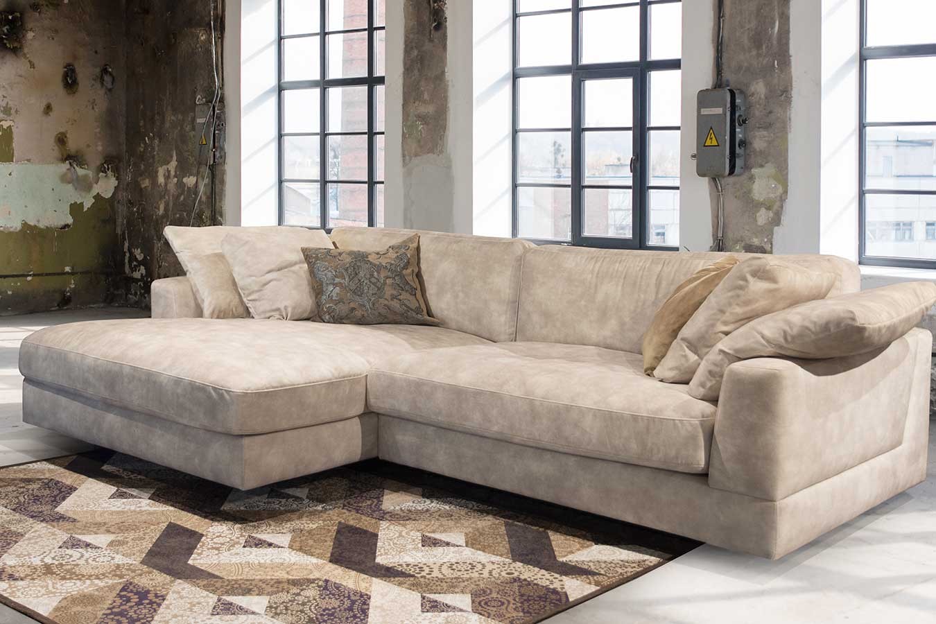 Sofa Fantasma 3 Sitzer Samt gold
