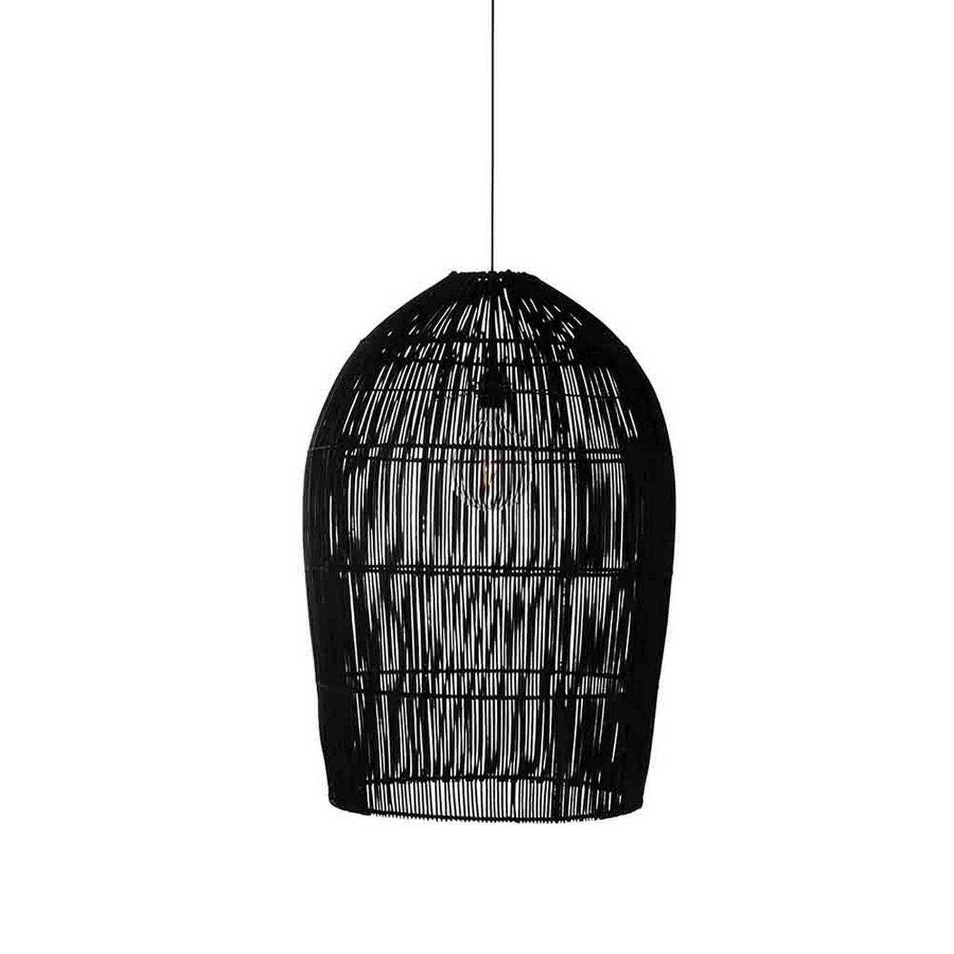 Lampenschirm Isla Rattan schwarz L