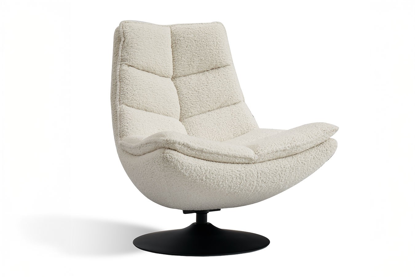 Loungesessel Marco Boucléstoff weiss
