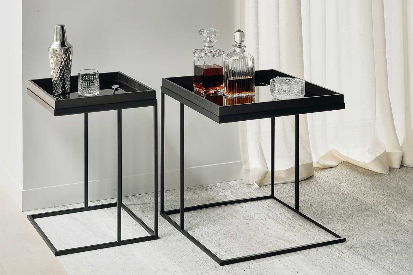 Beistelltisch schwarz 39x39 cm