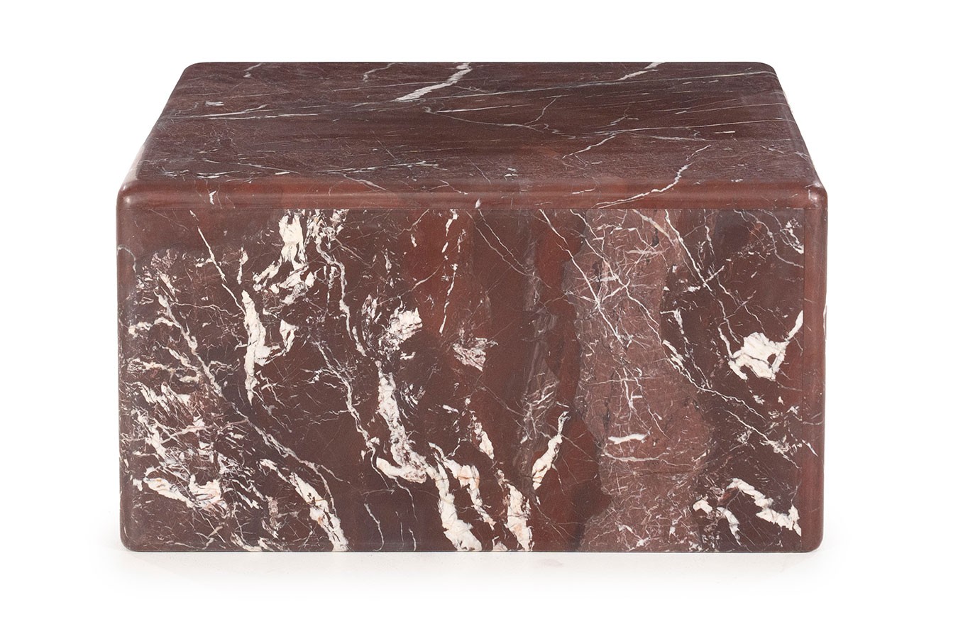 Couchtisch Cube Marmor rot 60*60 cm