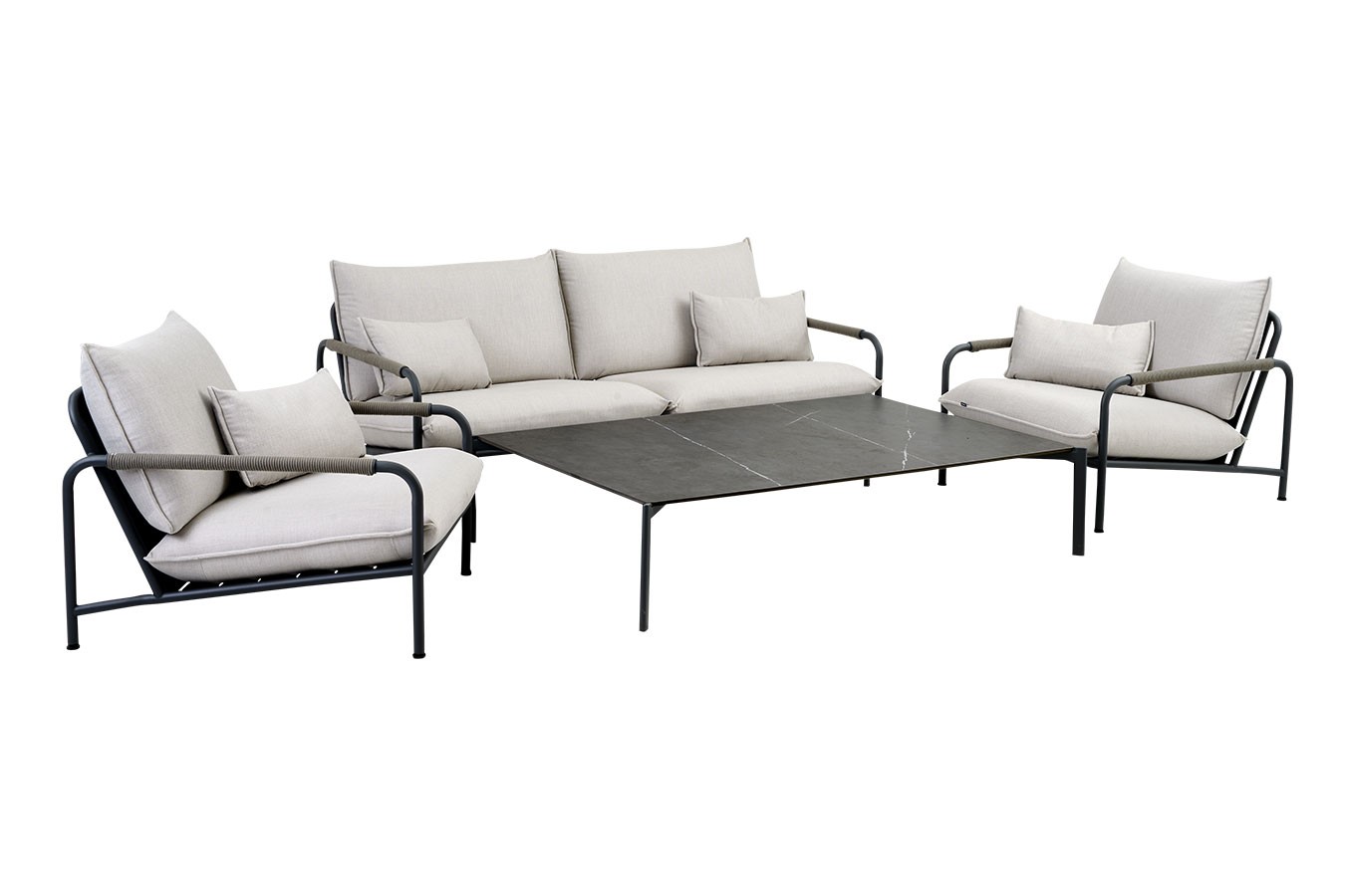 Outdoor-Loungesessel Lerberget grau