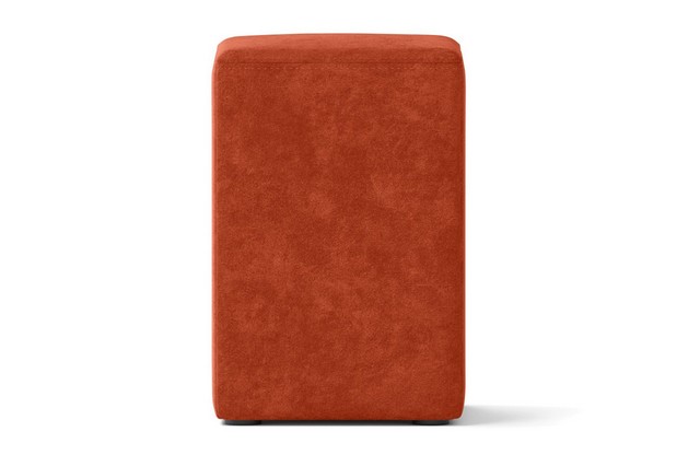Sitzhocker Samt orange