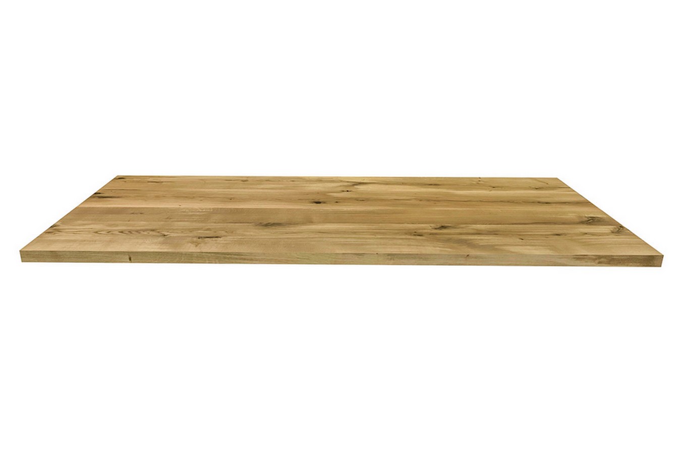Tischplatte 4 cm astige Eiche massiv gerade Kante ab 60 cm konfigurierbar
