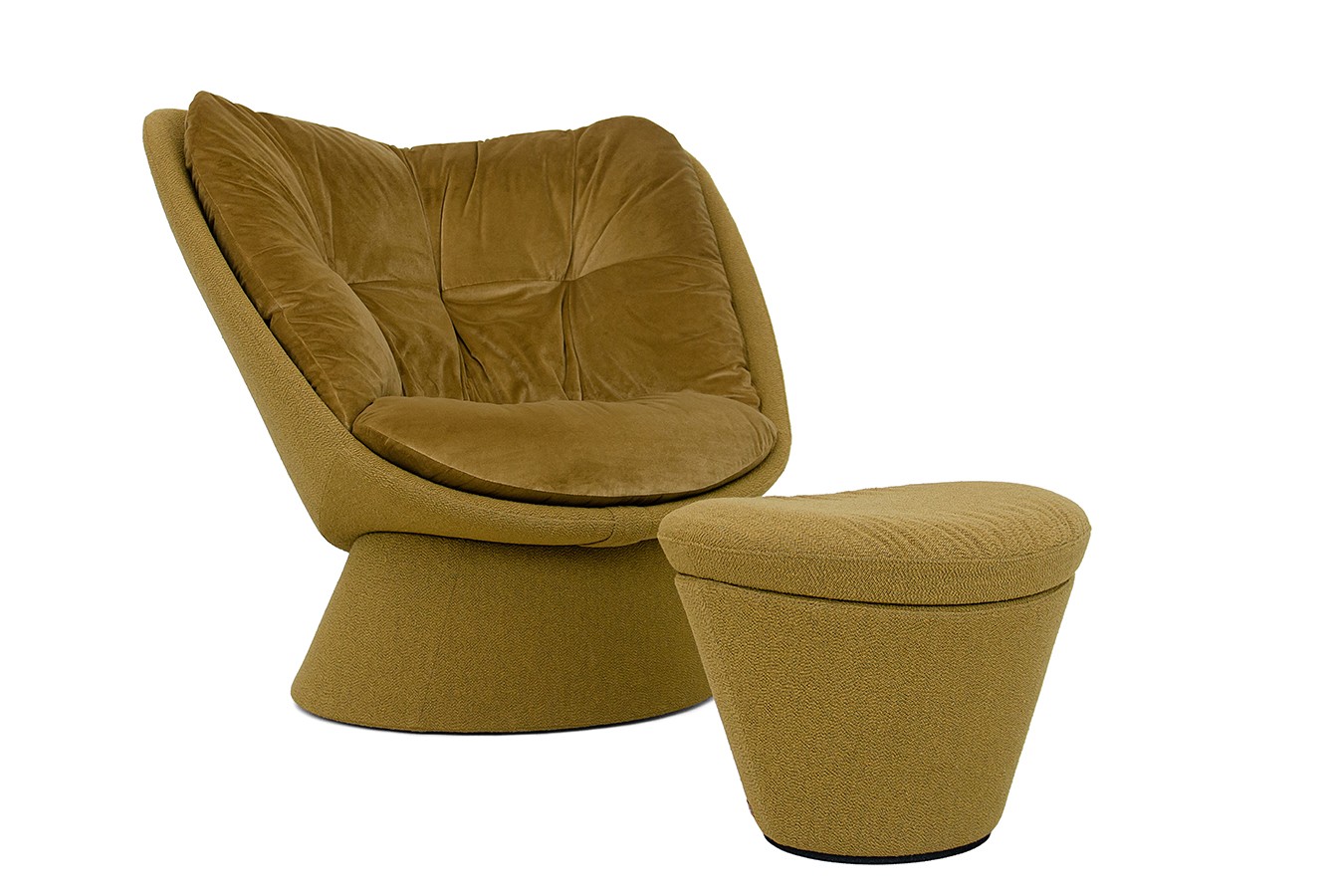 Hocker Fabian Cup Stoff grün