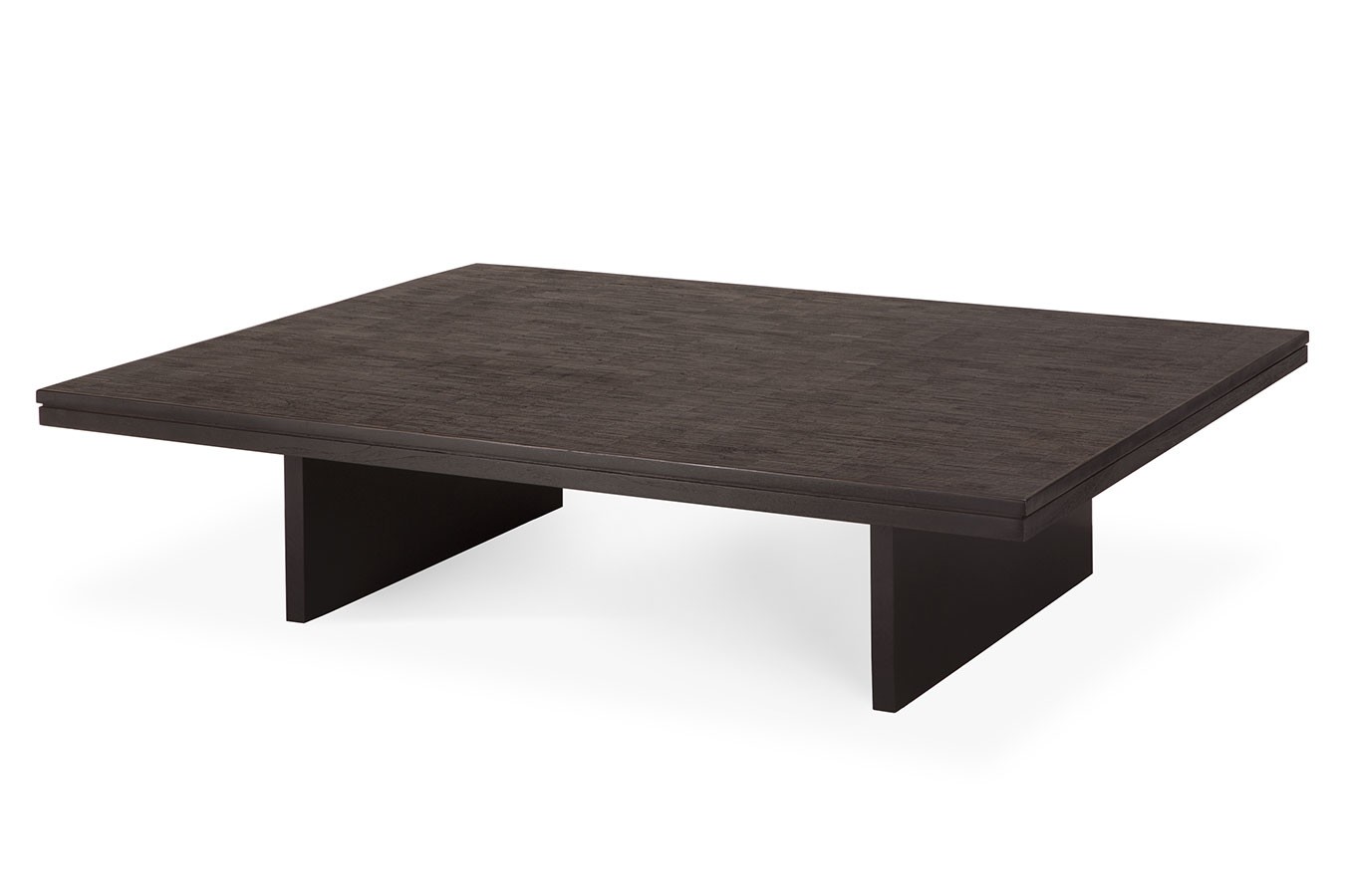 Couchtisch Grooves Teak schwarz B 140 cm