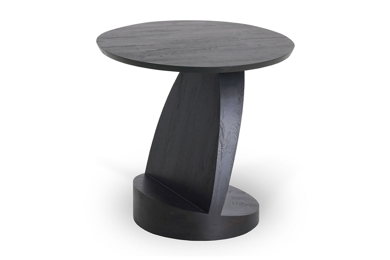 Beistelltisch Oblic Teak schwarz