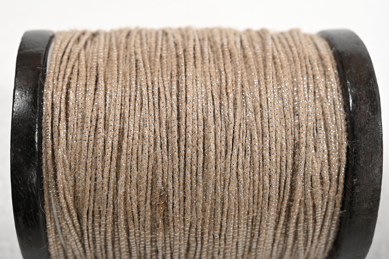 Jute-Lurex Band Ribbons 20m silber