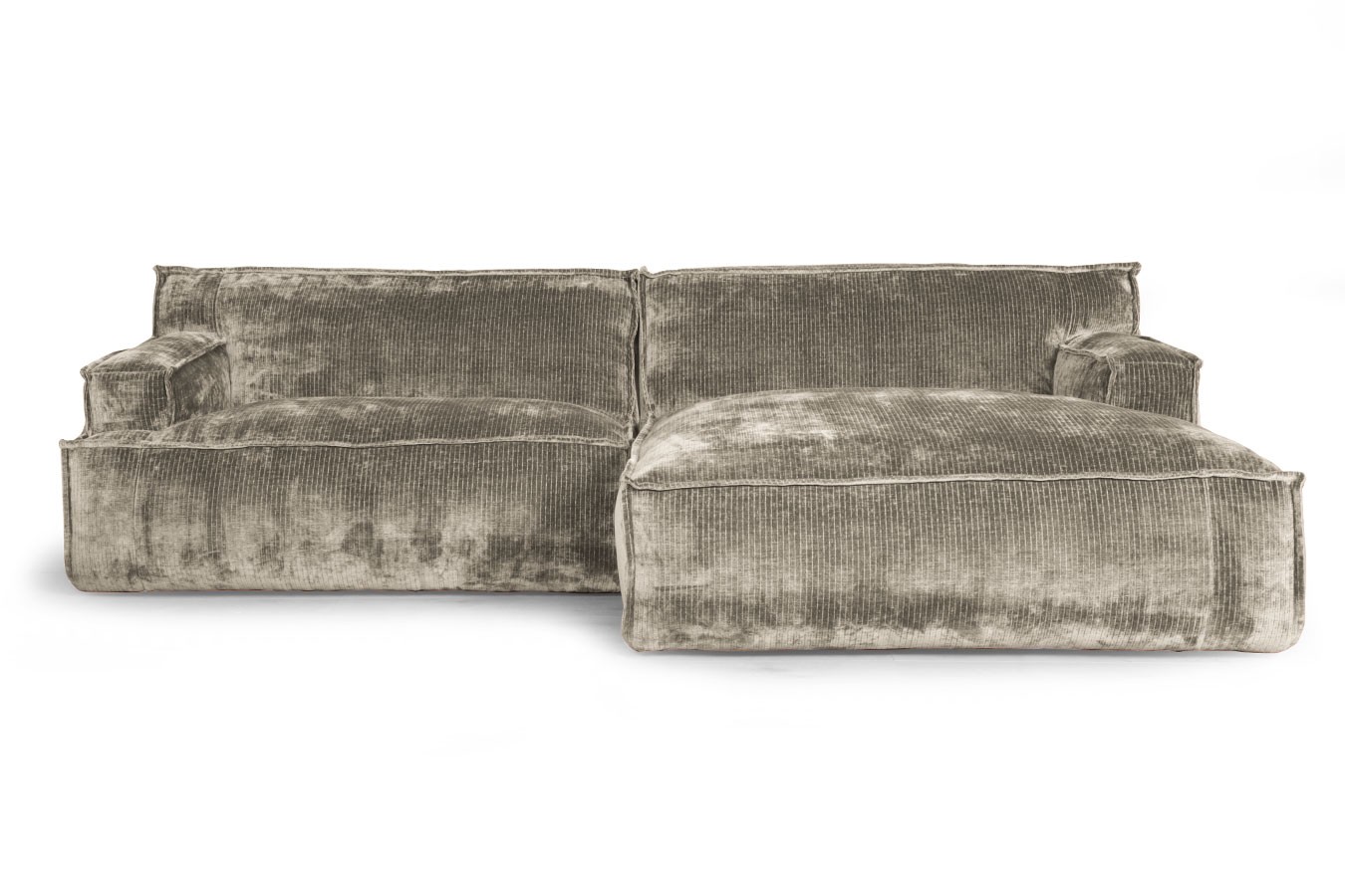 Ecksofa Plantes Cord silber