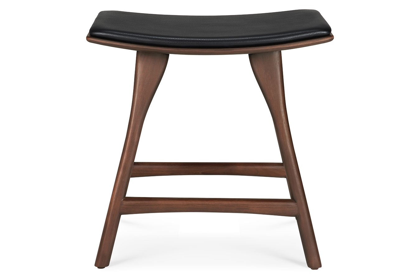 Sitzhocker Osso Teak gepolstert